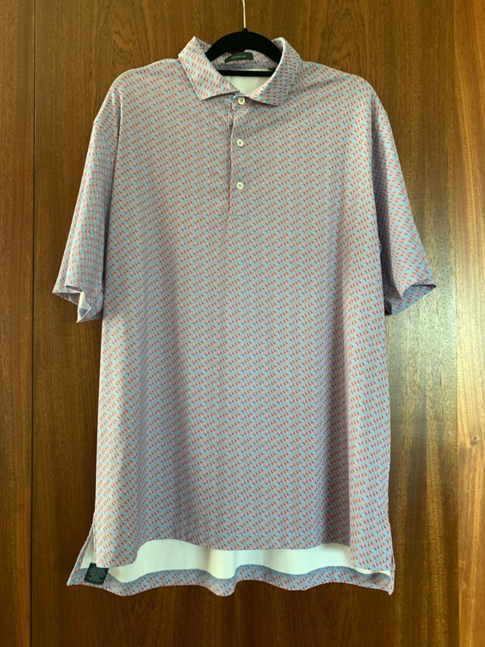 Turtleson Golf Polo turtle print size xl